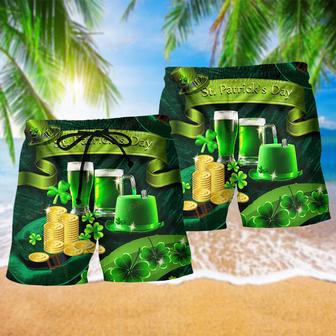 Irish Happy Saint Patrick's Day 17 March Green Beach Short | Newhawaiianshirts UK