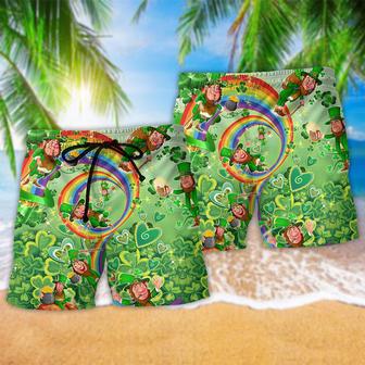 Irish Luck Is Believing You're Lucky Green Beach Short | Newhawaiianshirts AU