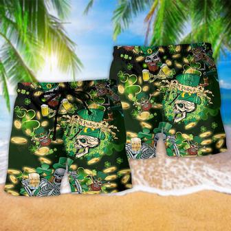 Irish Skull Love Beer Beach Short | Newhawaiianshirts DE