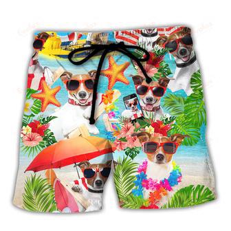 Jack Russell Terrier Dog Love Beach Beach Short | Newhawaiianshirts AU