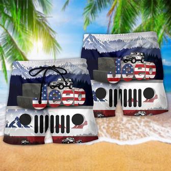 Jeep America Flag Style Beach Short | Newhawaiianshirts AU