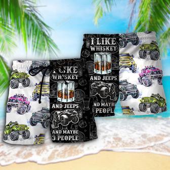 Jeep I Like Whiskey And Jeeps Beach Short | Newhawaiianshirts AU