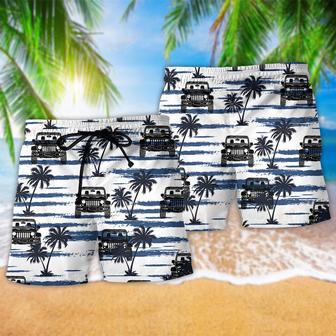 Jeep Lover Tropical Coconut Beach Short | Newhawaiianshirts CA