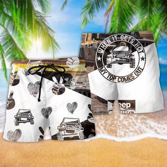 Jeep When It Get Hot Heart Beach Short | Newhawaiianshirts UK