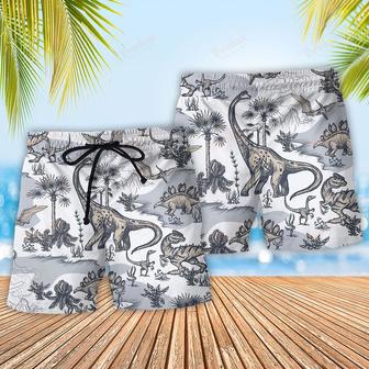 Jurassic Dinosaur Art Style Beach Short | Newhawaiianshirts AU