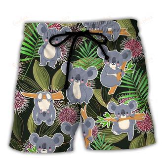 Koala Daily Life Funny Tropical Funny Art Beach Short | Newhawaiianshirts CA