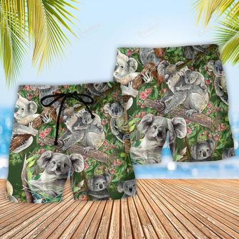 Koala Love Trees Floral Beach Short | Newhawaiianshirts