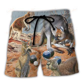 Lawn Bowling Kangaroo With Lawn Bowling Beach Short | Newhawaiianshirts DE