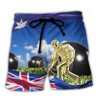 Lawn Bowling The Flag Fly With Wind In Australia Beach Short | Newhawaiianshirts