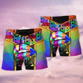 LGBT American Pride 2022 Beach Short | Newhawaiianshirts AU