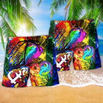 LGBT Dragon Love Life Color Beach Short | Newhawaiianshirts UK