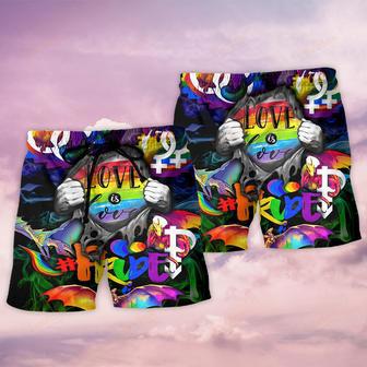 LGBT Love Is Love Pride Beach Short | Newhawaiianshirts AU