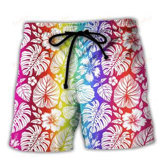 LGBT Tropical Leaf Beach Short | Newhawaiianshirts AU