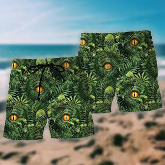 Lizard Eye Amazing Leaf Beach Short | Newhawaiianshirts DE