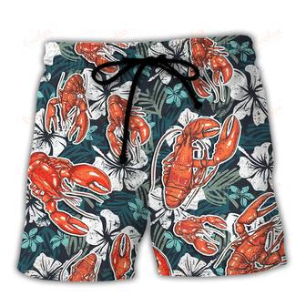 Lobster When Life Gives You Lemons Order The Lobster Tail Tropical Vibe Amazing Style Beach Short | Newhawaiianshirts AU