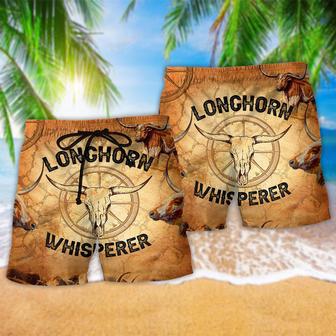 Longhorn Animals Longhorn Whisperer Beach Short | Newhawaiianshirts CA