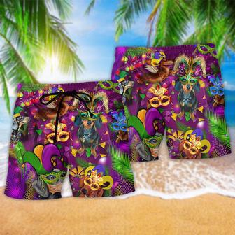 Mardi Gras Dogs Prom King And Queen Beach Short | Newhawaiianshirts AU