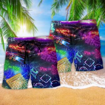 Math Makes Life Better Color Beach Short | Newhawaiianshirts CA