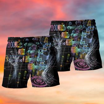 Mechanic Fantastic Neon Style Beach Short | Newhawaiianshirts AU