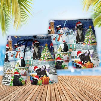 Merry Catmas Beautiful Style Beach Short | Newhawaiianshirts AU