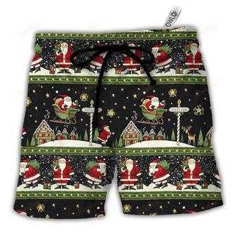 Merry Christmas Santa Claus Big Night Beach Short | Newhawaiianshirts