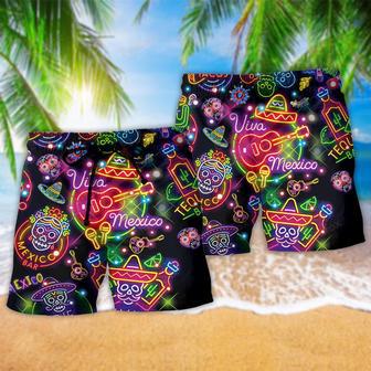 Mexico Neon Color Style Colorful Beach Short | Newhawaiianshirts