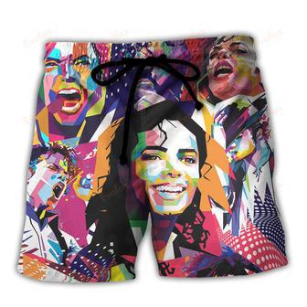 Michael Jackson Pop Art Singer Beach Short | Newhawaiianshirts DE