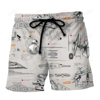 Millennium Falcon Speeder X-Wing, Sci-Fi Beach Short | Newhawaiianshirts AU