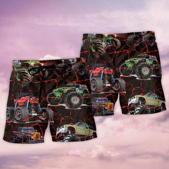 Monster Truck Lava Style Beach Short | Newhawaiianshirts AU