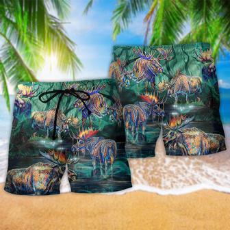 Moose Animals Life Is Better With A Moose Beach Short | Newhawaiianshirts