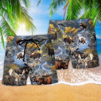 Moose Make Me Happy Beach Short | Newhawaiianshirts AU