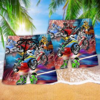 Motorcycle Amazing Motorcycle Racing Dark Style Beach Short | Newhawaiianshirts UK