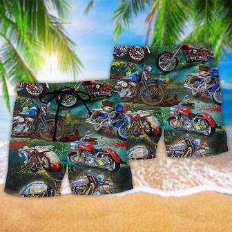 Motorcycle Freedom Is A Full Tank Beach Short | Newhawaiianshirts AU