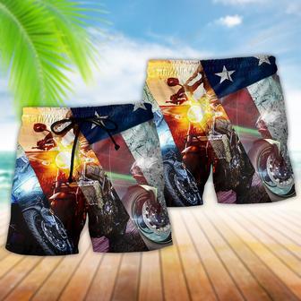 Motorcycle Independence Day America Beach Short | Newhawaiianshirts AU