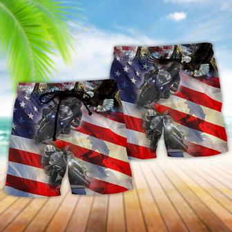 Motorcycle Independence Day Beach Short | Newhawaiianshirts AU