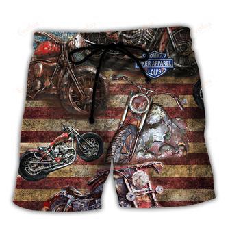 Motorcycle No Plans No Maps America Style Beach Short | Newhawaiianshirts DE