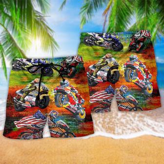 Motorcycle Racing Mix Color Beach Short | Newhawaiianshirts AU