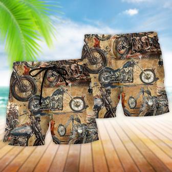 Motorcycle Ride And Live Today Beach Short | Newhawaiianshirts AU