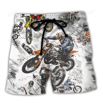 Motorcycle Ride Hard And Cool Beach Short | Newhawaiianshirts