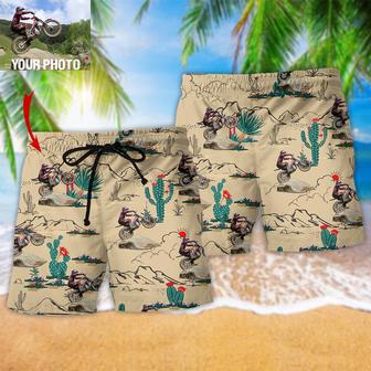 Motorcycle Trials Desert Cool Custom Photo Beach Short | Newhawaiianshirts