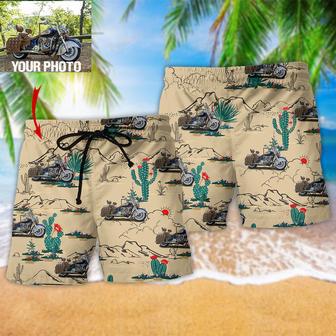 Motorcycle Trials Desert Custom Photo Beach Short | Newhawaiianshirts AU