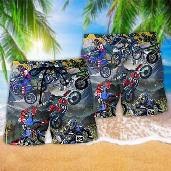 Motorcycle When Life Gets Complicated I Ride Cool Life Beach Short | Newhawaiianshirts