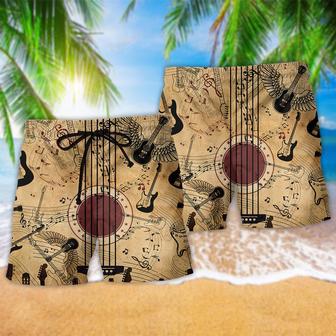 Music Amazing Guitar Vintage Beach Short | Newhawaiianshirts AU