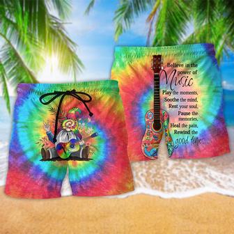 Music Believe In The Power Of Music Hippie Gnome Rainbow Beach Short | Newhawaiianshirts CA