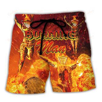 Music Event Burning Man Burn It All Up With The Festival Beach Short | Newhawaiianshirts CA