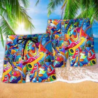 Music Fullcolor So Bright Beach Short | Newhawaiianshirts AU