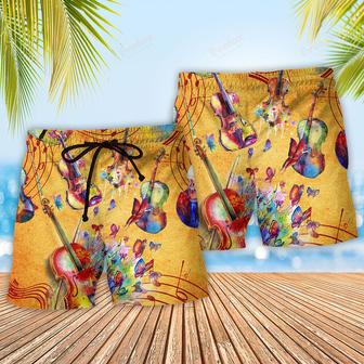 Music Guitar Love And Peace Life Beach Short | Newhawaiianshirts AU