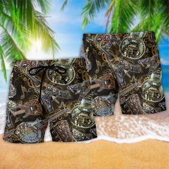 Music Guitar Machine Style Beach Short | Newhawaiianshirts AU