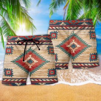 Native Style Love Peace Basic Pattern Beach Short | Newhawaiianshirts AU