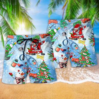 Nurse Love Xmas Merry Christmas Beach Short | Newhawaiianshirts AU